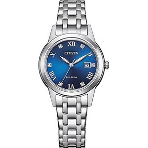 Citizen Elegance analoog Eco-Drive horloge voor dames met roestvrijstalen armband, zilver, Eén maat, armband