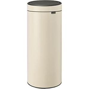 Brabantia Touch Bin Prullenbak, Kunststof Binnenemmer, Soft Beige, 30 Liter