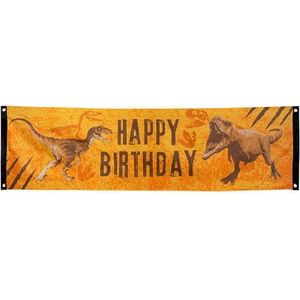 Boland - Banner T-Rex, 150 x 80 cm, decoratie voor themafeesten en verjaardagen, hangende decoratie,dino kinderfeestje