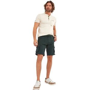 Joe Browns Heren Multi Pocket Knielengte Riembroek Relaxed Fit Cargo Shorts, Groen, 38, Pijnboom, 48