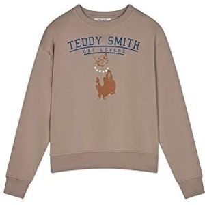 Teddy Smith S- Bouby Jr sweatshirt met capuchon, beige, 10 jaar meisjes