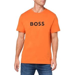 BOSS Heren Regular Fit Short Sleeve Beach T Rash-Guard Shirt, Papaya Oranje, S