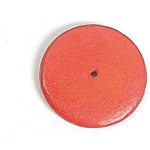 Houten hanger gewaxte schijf, rood, diameter 20 mm, 100u, ca.