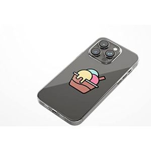 Bonateks, Digitaal bedrukte hoes, compatibel met iPhone 14 Pro Max, telefoonhoes, beschermhoes, schokbestendig, siliconen, flexibel, transparant