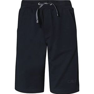 CMP Cotton Stretch French Terry Bermuda Shorts, Black Blue, 128 Jongens