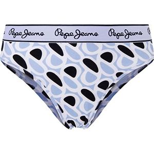 Pepe Jeans Vrouwen P Print Braziliaanse bikini stijl ondergoed, marineblauw, XS