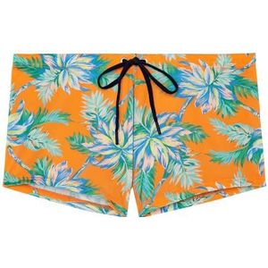 HOM GIGARO zwemboxershort, Bloemen Print Oranje Achtergrond, XL