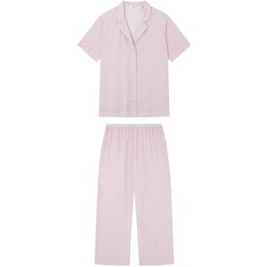 Women'secret Ecovero damespyjama met strepen, roze, Tender Roze, L