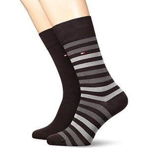 Tommy Hilfiger Klassieke sokken (2 stuks) voor heren, zwart/grijs, 39-42 EU