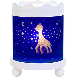 Trousselier - Sophie De Giraffe - Nachtlampje - Magische carrousel - Ideaal geboortecadeau - Kleur hout wit - geanimeerde afbeeldingen - rustgevend licht - 12 V 10 W gloeilamp inclusief - EU-stekker