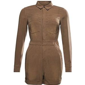 Superdry Tencel playsuit jurk voor dames, Kaki Wash, XS