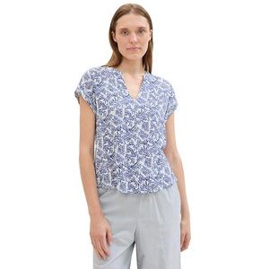TOM TAILOR Damesblouse, 35308 - White Palm Minimal Design, 32