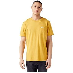Wrangler Heren Pocket Tee T-shirt, Golden Spice, XS