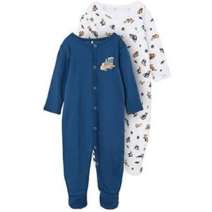 NAME IT NBMNIGHTSUIT 2P W/F Dark Denim Toys NOOS pyjama voor jongens, 86