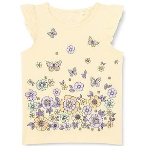 Bestseller A/S Meisjes NMFVAYANA CAPSL TOP J1 T-shirt, Double Cream, 110, Double Cream, 110 cm
