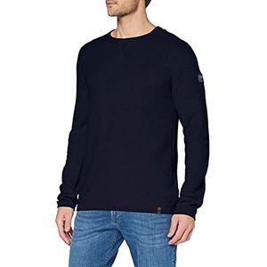 Timezone Honeycomb Crewneck Pullover voor heren, total eclipse, S