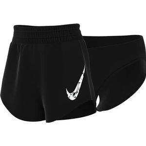 Nike Dames Shorts W Nk One Swsh Hbr Df Mrbrshrt, zwart/wit, FN2601-010, L