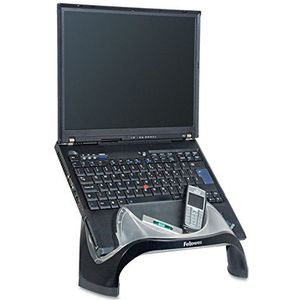 Fellowes Smart Suites Laptopstandaard voor bureau 3 in hoogte verstelbare draagbare laptopversterker met USB-hubs voor thuis en op kantoor - Max monitormaat 17 inch, max. gewicht 6 kg - zwart
