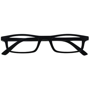 Leesbril bedrijf zwart licht lezer designer stijl heren dames veerscharnieren R17-1 +1,00