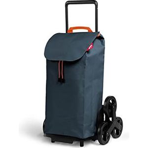 Gimi Tris boodschappentrolley, waterafstotende tas, 3-wielsysteem, inhoud: 52 liter, maximale belasting: 30 kg, frame: staal/kunststof, boodschappentas: polyester, kleur antraciet