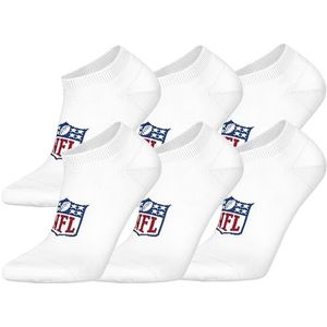 NFL SHIELD 6pk Sneaker Socks - WHT - 35/38