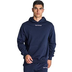 Gianni Kavanagh Navy Blue Essential Micro Hoodie Hooded Sweatshirt voor heren, Navy Blauw, XS