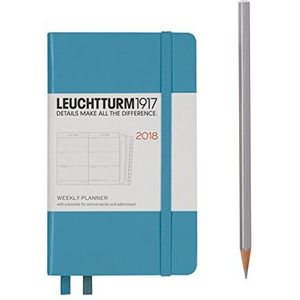 Leuchtturm1917 355234 weekkalender 2018, Engels, Pocket (A6), Nordic Blue