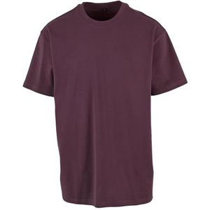 Build Your Brand Heren T-shirt Heavy Oversize Tee, Basic T-shirt voor mannen, oversized fit, katoen, maten XS - 5XL, plumpurple, S