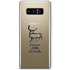 Zokko Beschermhoes voor Galaxy Note 8, kuckuckoek-zoekfunctie, zacht, transparant, zwarte inkt