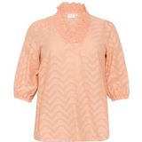 Blouse met lange mouwen Regular fit Peach