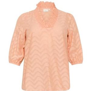 Blouse met lange mouwen Regular fit Peach