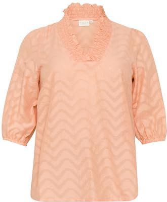 Blouse met lange mouwen Regular fit Peach