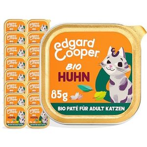 Edgard & Cooper Natte kattenvoer voor volwassenen, graanvrij, hoogwaardige biologische kip, 85 g (16 stuks), voedzame slachtafval, gezonde ingrediënten, 0% toegevoegde suiker