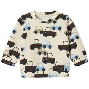 NAME IT Boy sweatshirt lange mouwen, zoemer zand, 68