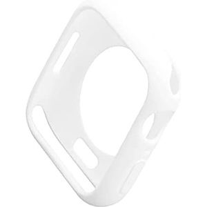 Zachte TPU stootvaste bumper case voor iWatch Apple Watch Series 7 zwart 41 mm, zacht, flexibel TPU, ultradun, licht, bumper, schokbestendig, beschermfolie, horloge (wit)