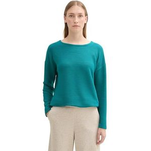 TOM TAILOR Sweatshirt voor dames, 21178 - Ever Green, XL
