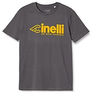 Cinelli We Fiets Harder T-Shirt, Grijs, Klein