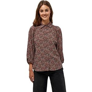 Minus vrouwen Anina Button Down Shirt, lipstick red flower print, 42