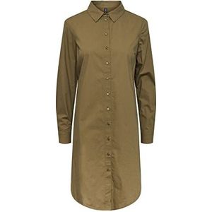 PIECES Dames PCJAYLA LS Shirt Dress NOOS BC Jurk, Deep Lichen Green, S