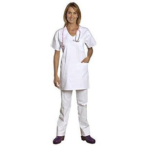 Holtex watl07 94 Marinière Mannen Kleding Twill, Atlantische, V-hals, Korte mouw, Wit, Maat 4