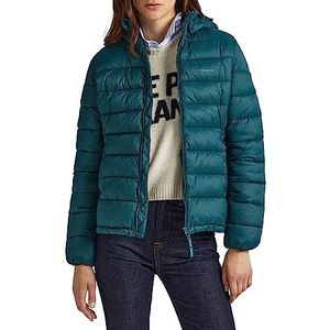 Pepe Jeans Maddie Short Puffer Jacket voor dames, Groen (Regent Groen), XS