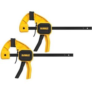DEWALT DWHT83149 Medium Trigger Clamp met 6"" Bar, 2pk, Geel