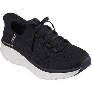 Skechers D'lux Walker 2.0 Thrill Movement Sneaker voor dames, Zwart, 38 EU