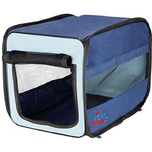 Trixie 39691 Mobile Kennel Twister, XS: 31 × 33 × 50 cm, donkerblauw/lichtblauw