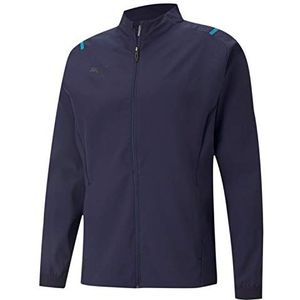 PUMA Herren, teamCUP Sideline Jacket Trainingsjacke, Peacoat-New Navy, M