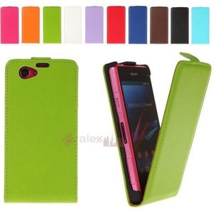 BRALEXX Beschermende Flip Case Cover voor HTC Sony Samsung LG, SONY Xperia Z3, groen