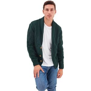 Trendyol Heren trui met ronde hals, effen slanke vest, groen, M, Groen, M Grote Maten
