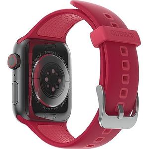 OtterBox horlogeband voor de hele dag voor Apple Watch Series 9/8/7/6/SE 2e gen/SE 1e gen/5/4/3 - 42mm/44mm/45mm, vervangende duurzame, zachte siliconen band voor Apple Watch, Rood