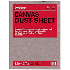 ProDec CRCV1212 12' x 12' katoenen canvas zwaargewicht stofplaat voor het bedekken van vloeren en meubels