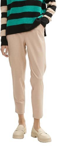 TOM TAILOR Denim Joggingbroek voor dames, relaxed fit, 19663 - Light Camel Melange, XL